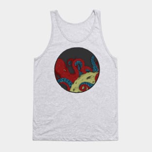 that the moon is being eaten by a giant octopus? Tank Top